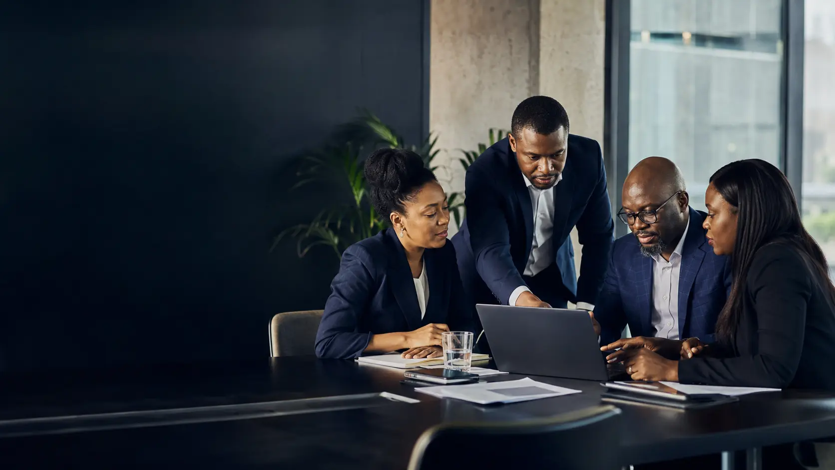 Nigerian technology leaders reviewing a digital transformation strategy